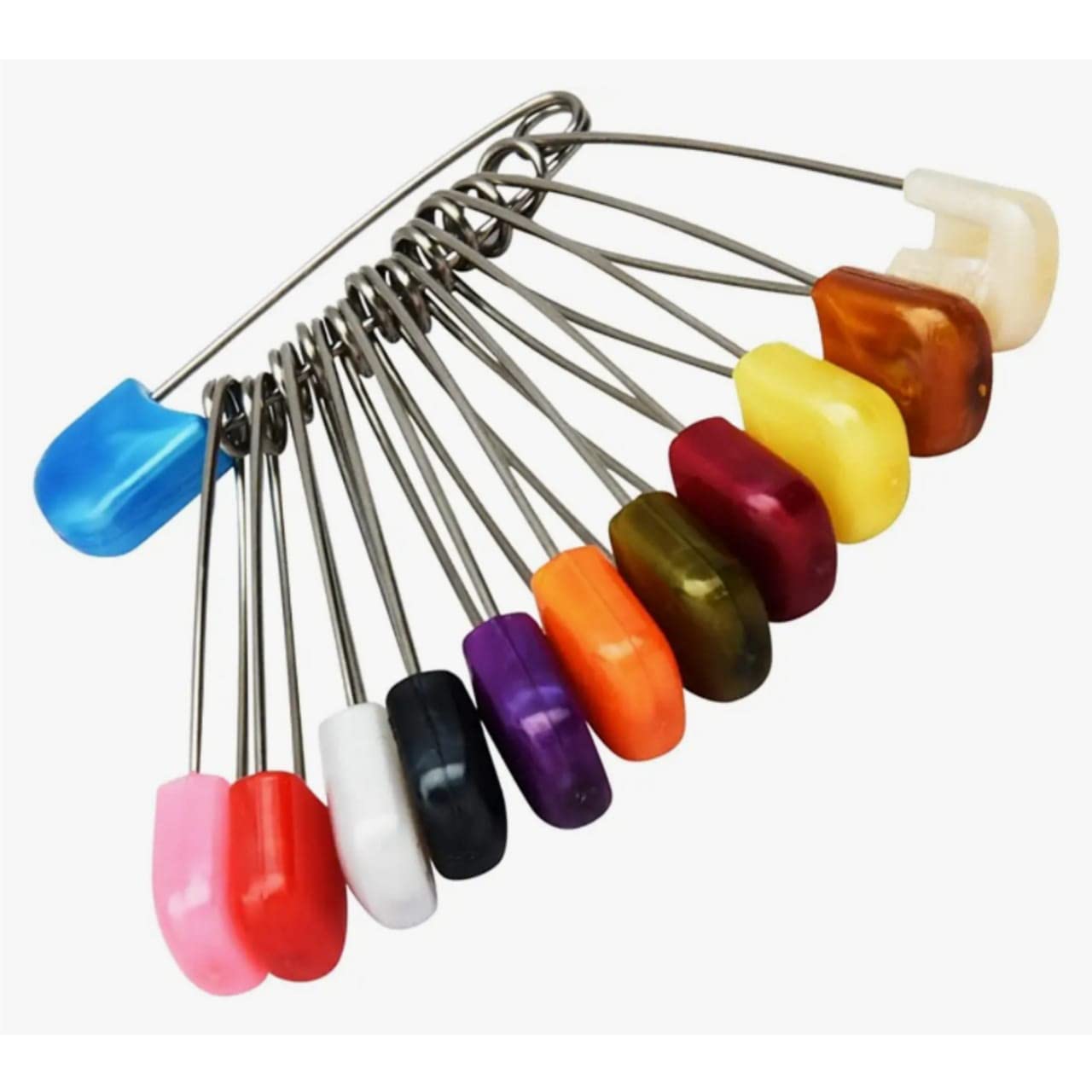 Zintalic Stainless Steel Safety Pin Nappy Pin Saree pin Hijab Pin for Women and Girls Multicolor (pcs of 12) (B0BYZXN71F) Amazon Price History, Amazon Price Tracker