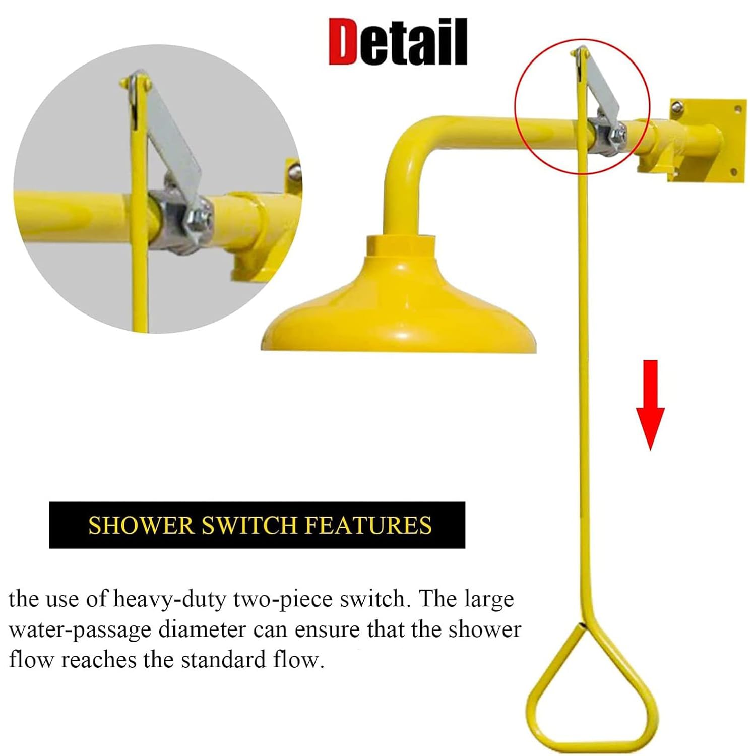 Station de lavage oculaire d'urgence avec revêtement anti-corrosion, fixation murale pour rinçage immédiat des yeux, idéal pour les lieux de travail de l'industrie chimique