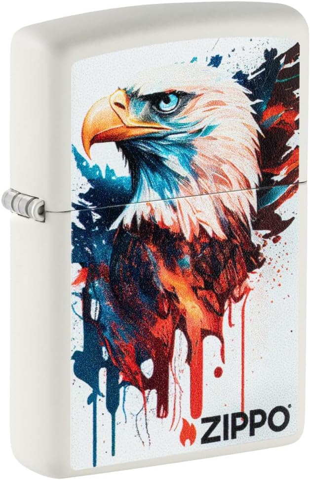 Encendedor Zippo con diseño personalizado blanco mate miniatura 1