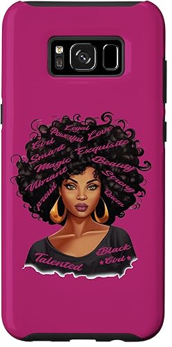 Galaxy S8+ Black Girl Magic Afro-American Natural Hair Vintage Melanin Case