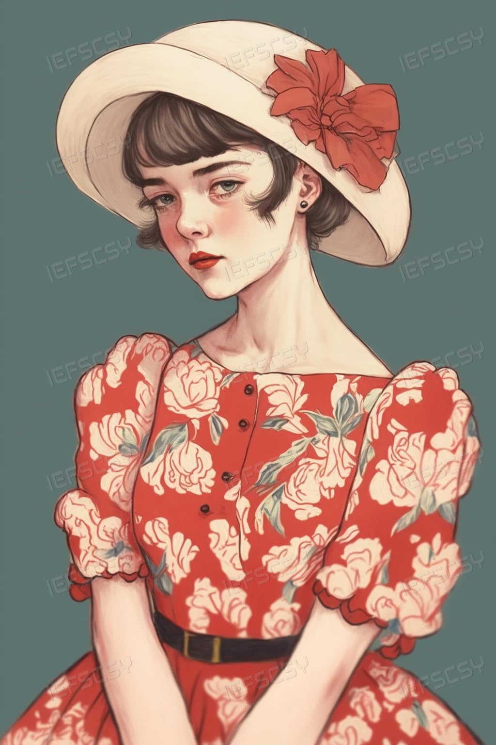 70 Pieces Wooden Puzzles Adults for All Flowery Dress Woman Very Proud Challenge - Enjoy The Dream of Traveling The World Anytime,Anywhere Room Decor Home Decor