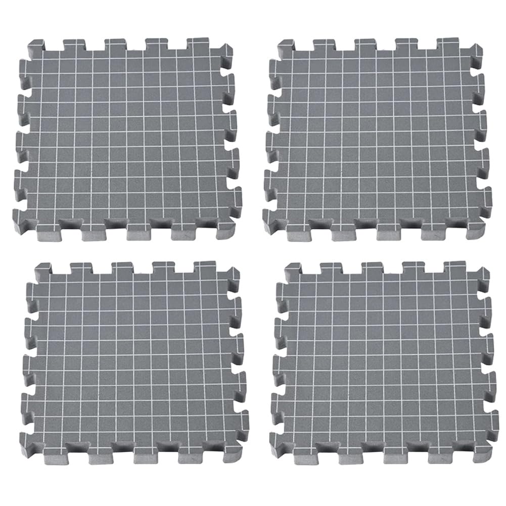 UDSKNV[KSL 4pcs Knitting Blocking Mats, Needlepoint and Crochet 12.5"X12.5" Grid Boards Knitting Blocking Mats