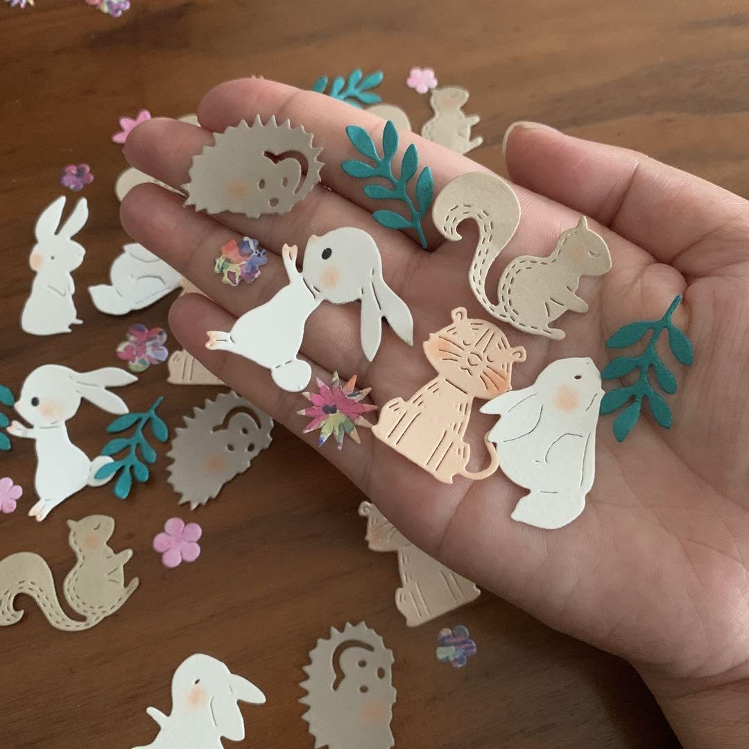 動物　ペーパークラフト　アルバム素材　色紙素材　ダイカット メッセージカード 大きい メッセージカード ペーパークラフト ダイカット アルバム