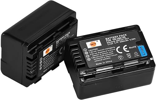 Miniatura 3 de DSTE Replacement for 2X VW-VBK180 Battery + DC106 Travel and Car Charger Adapter Compatible Panasonic SDR-H100 H101 HC-V500 V700 HDC-HS80 SD90 TM80