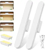 Kit 2 Luminária LED de Mesa com Clip, 3 Cores e 10 Níveis de Brilho - Luz Ajustável para Estudar, Trabalhar, Leitura, Maquiagem e Manicure - USB, Flexível, Sem Flicker, Proteção para os Olhos (Branco)