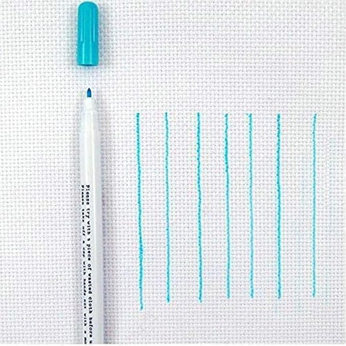 Image of Divyanshi Water Erasable Marker Pen | Ideal for Sewing, Boutique, Quilting, Alteration, Tailoring and Fashion Designing | Writing Marking on Fabric, Cloth and ETC - Pack Of 2 Pcs
