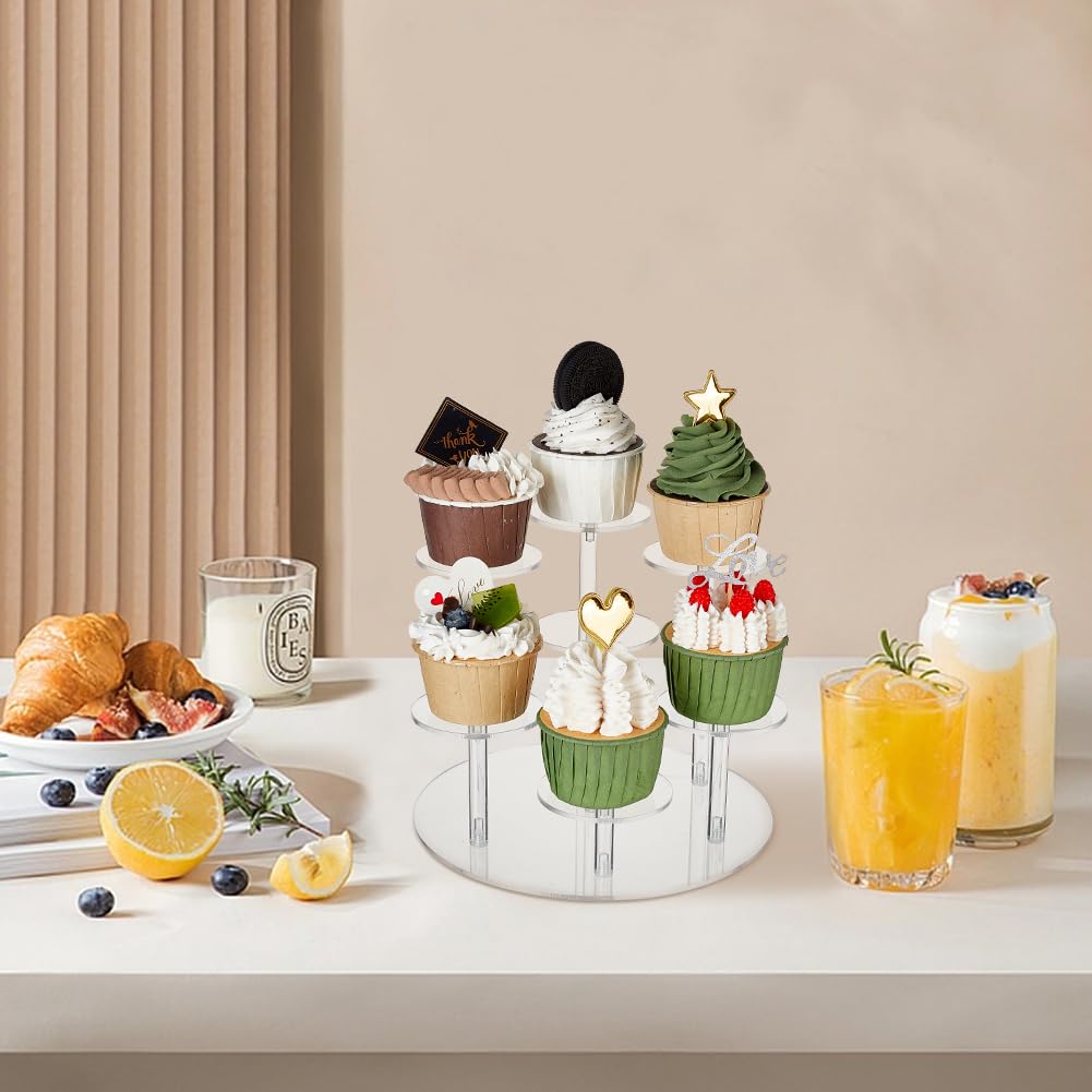 Espositore Profumi Kytpyi 7 Livelli - In Acrilico Trasparente, Base 15cm, Per Casa E Negozio, Facile Montaggio - Foto 13