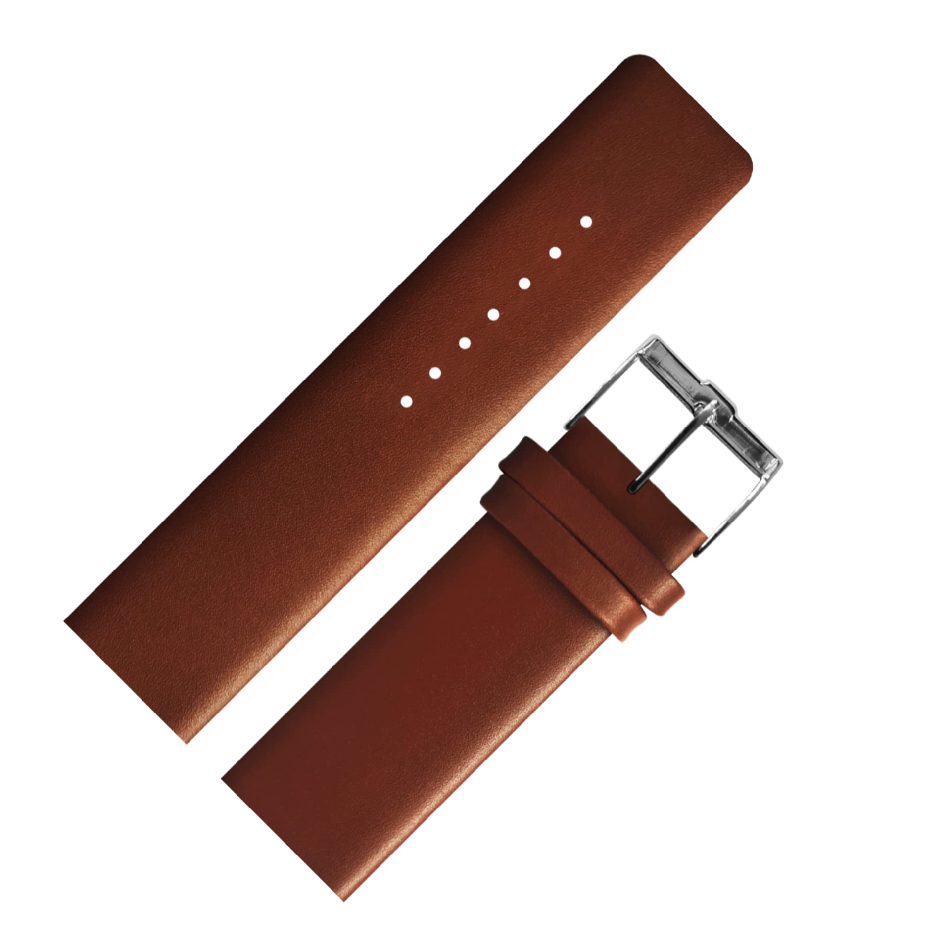DBLACKTNDS1'' Slim Genuine Leather Watch Strap, Minimal and Bamboo Design, Thin Watch Belt // Specially Designed for TITAN Edge Slim Watches, For 18mm, 20mm, or 22mm Watch Band (Choose Your Size & Color)