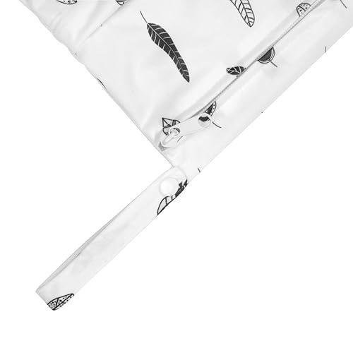 Miniatura 107 de ALVABABY 2 bolsas de pañales de tela para ropa húmeda, reutilizables con dos bolsillos con cremallera, para viajes, playa, piscina, guardería, 01