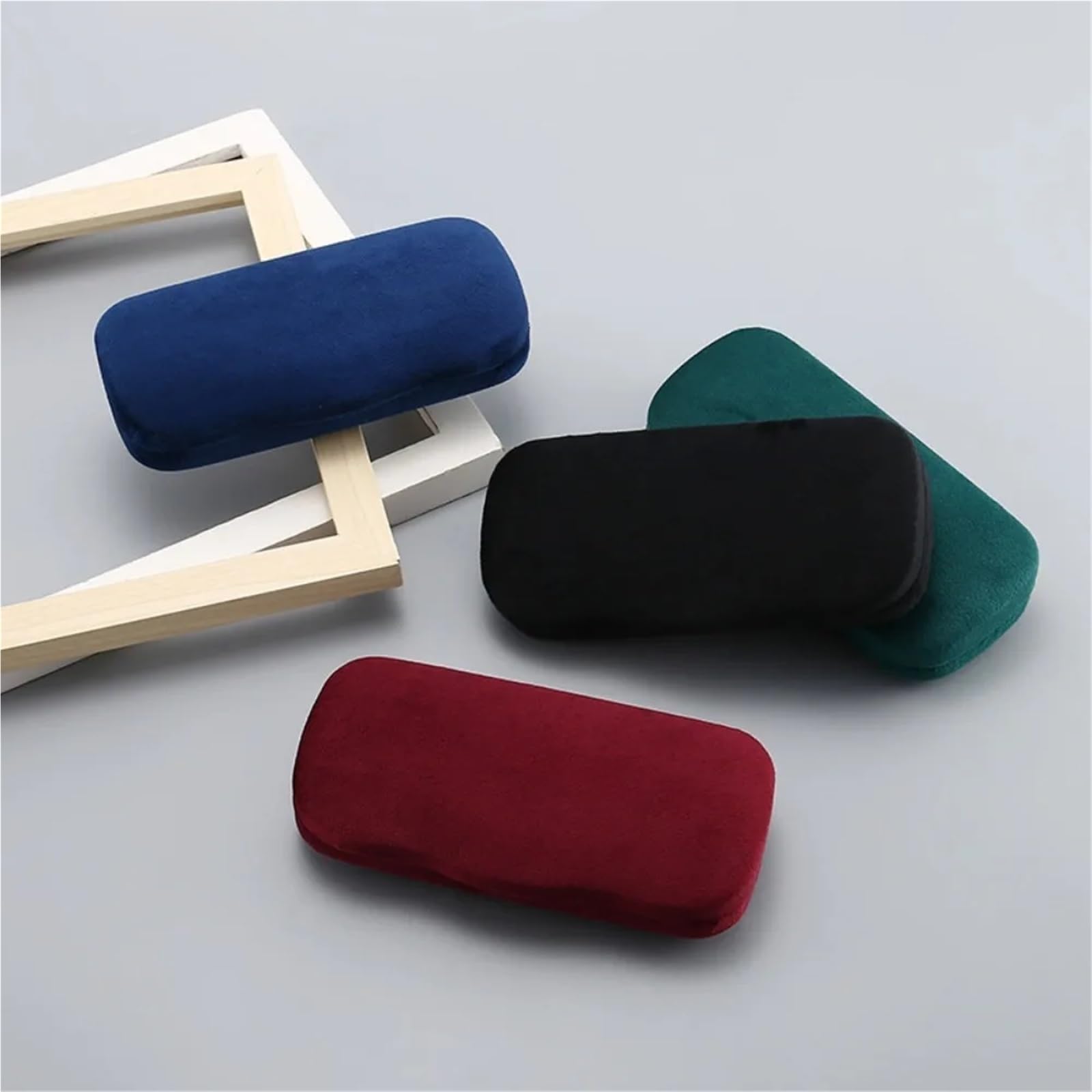 Estuche for gafas for mujer, caja de hierro felpa con letras, estuche for antipresión, for sol for estudiantes, 2 uds Para Gafas