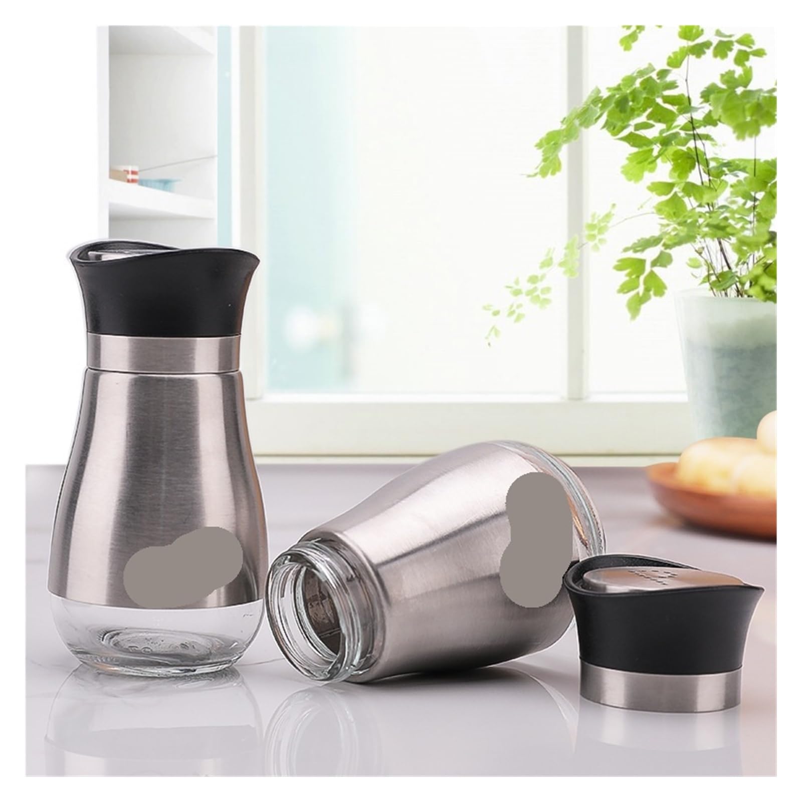 4pcs Salt And Pepper Shaker Pour Sucre