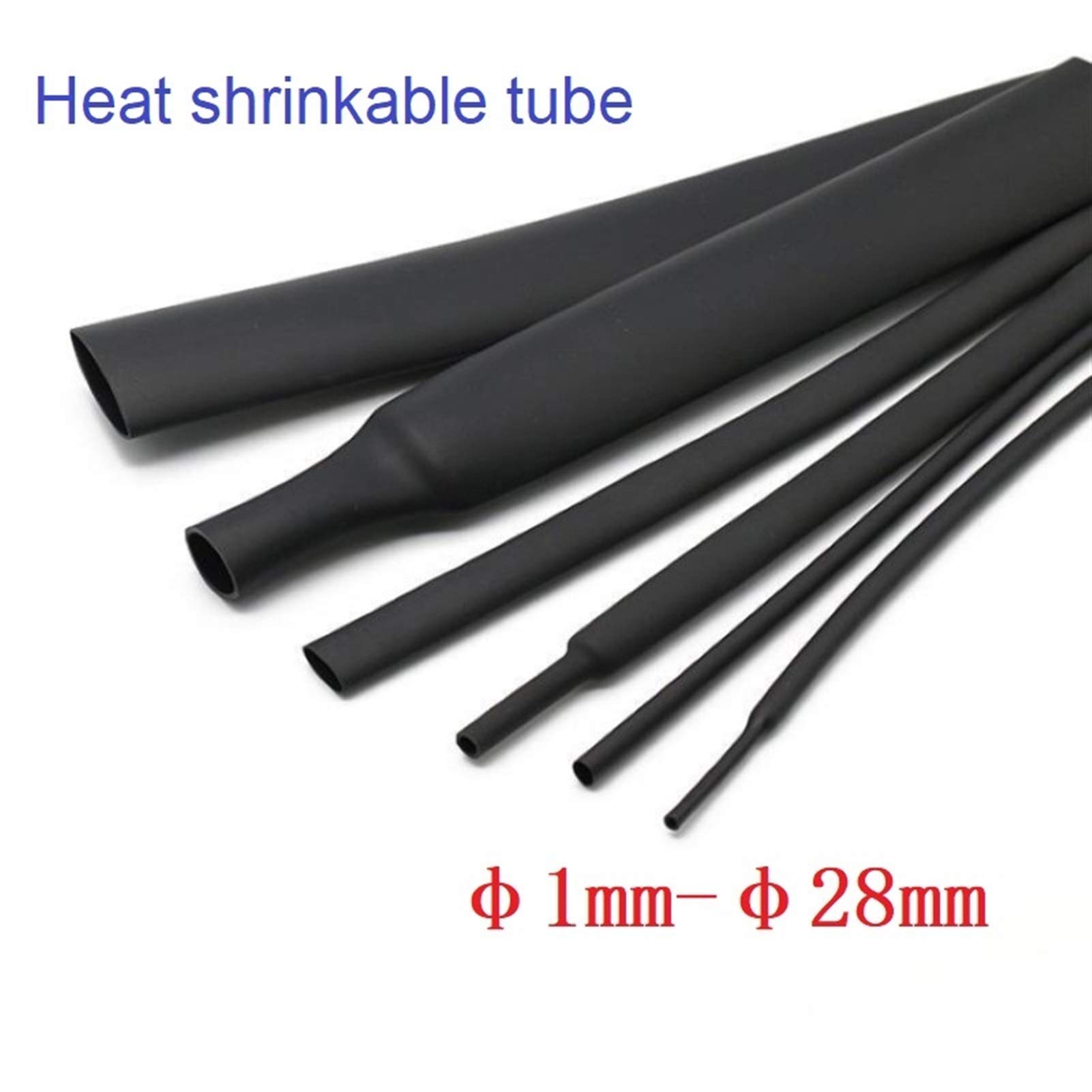Rurki termokurczliwe, Zestaw tulei kablowych 1MM-28MM, różne 2:1(50 mm)