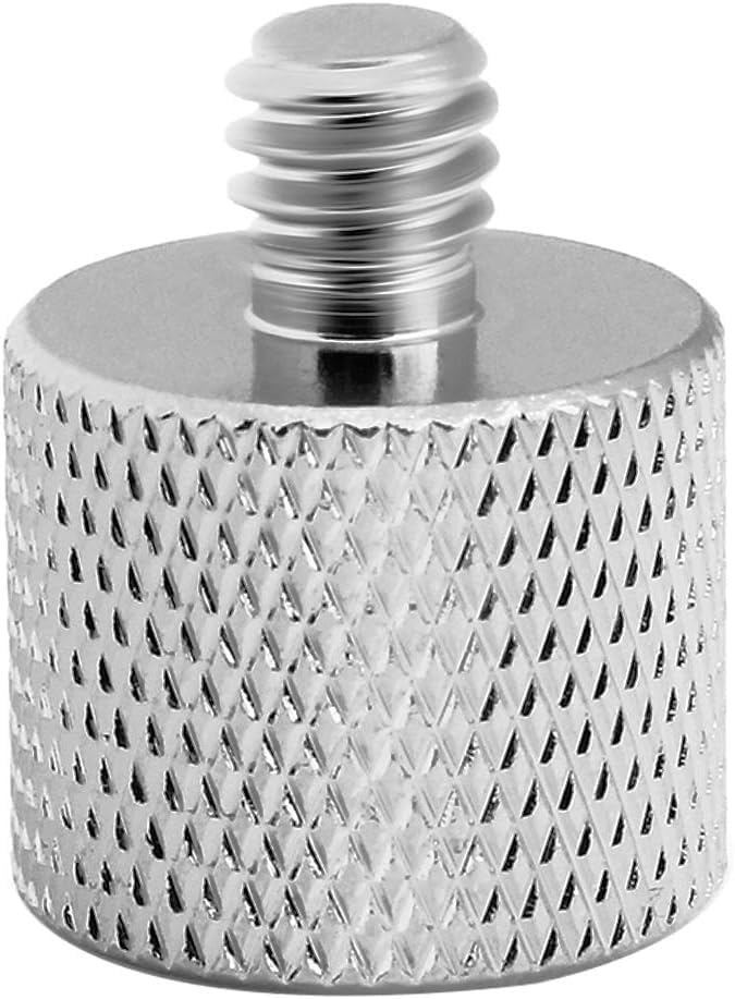 Branded New Standard 3/8"-16 Female to 1/4"-20 Male Tripod Thread Reducer Screw Adapter (Silver) 1 PCS ONLY