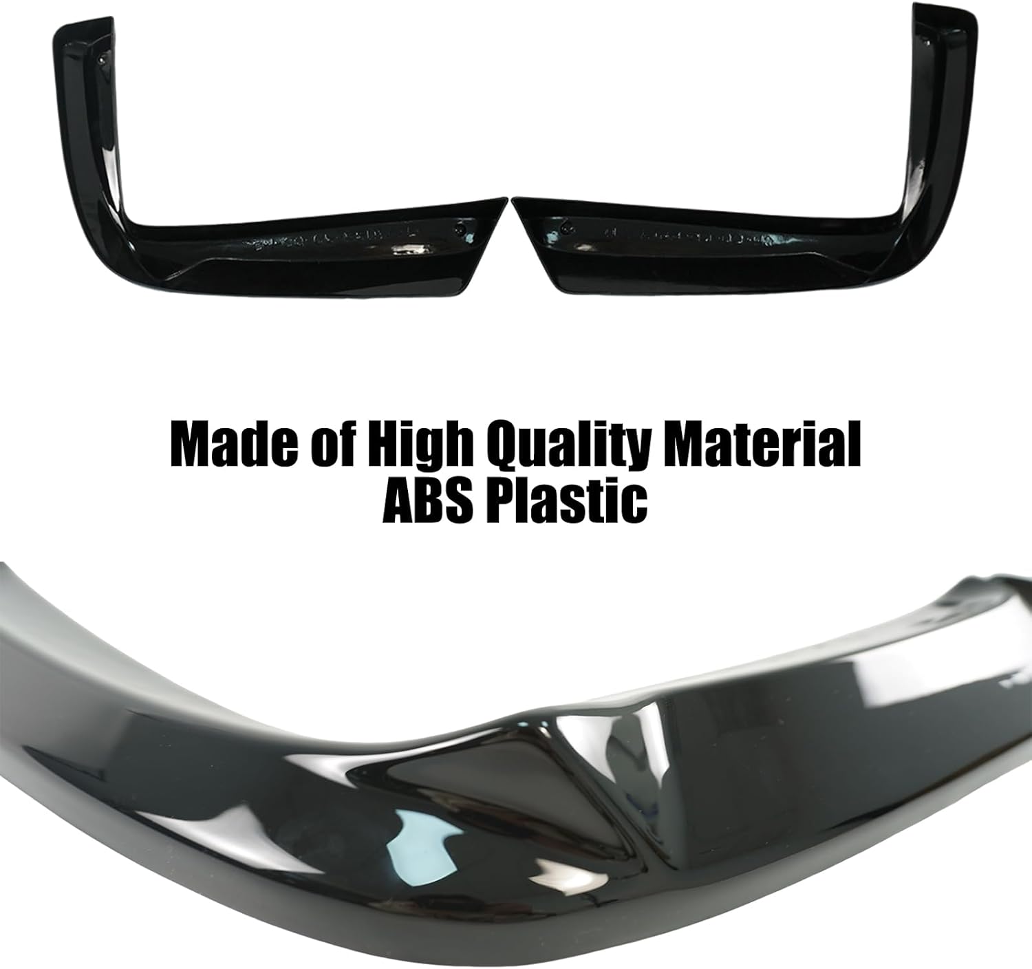 2PCS Rear Bumper Diffuser Splitter For Corvette C5 Base&Z06 1997-2004 ABS Plastic Add On Rear Splitter Spoiler (Glossy Black)