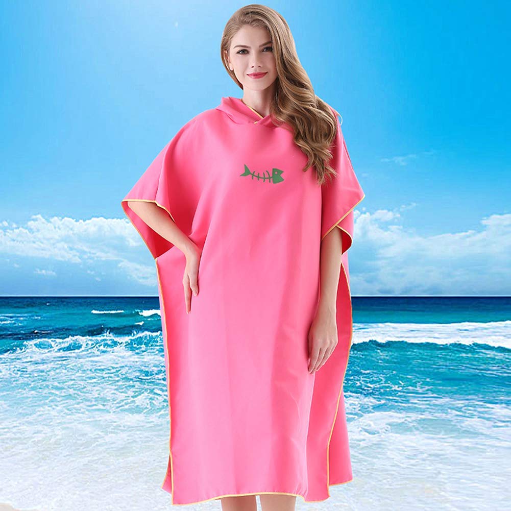 Surf Poncho Albornoz Cambiar con Capucha, Toalla Túnica, Grueso Secado Rápido Microfibra Traje de Buceo Toalla, Absorbente Baño Túnica para Hombre Mujer Piscina/Natación - Azul marino, 110*80cm