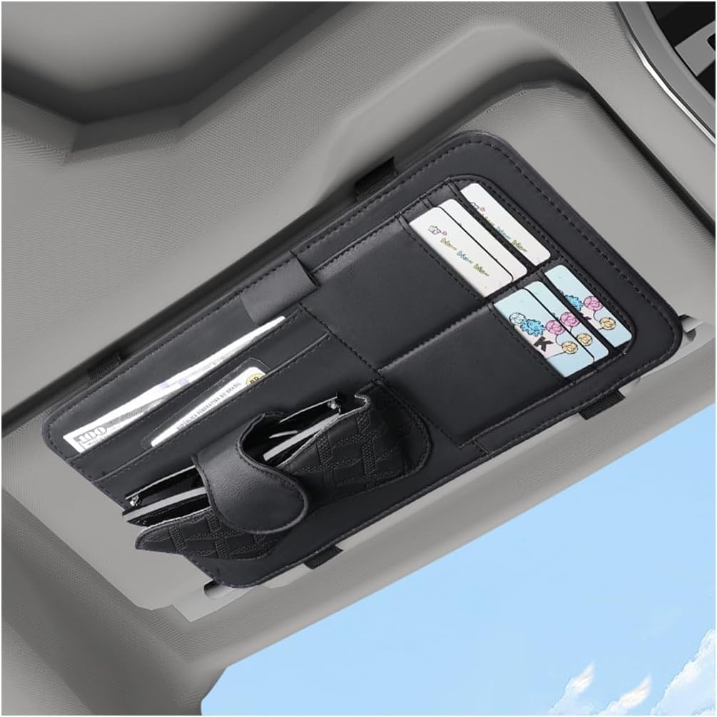 R-timer 1 Peice Car Visor Organiser for Ford Kuga CX482 Titanium/X/St Line 2019-2024, Sunglasses Holder, Durable, Sleek, Multifunctional Storage Pouch