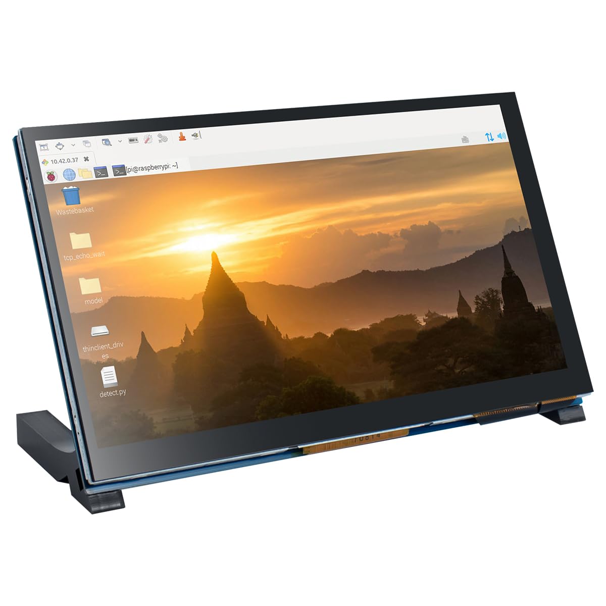 Hosyond 7 Inch Touchscreen IPS DSI Display Compatible with Raspberry Pi 5/4/3, 800x480 Pixel Capacitive Screen MIPI Driver-Free Interface