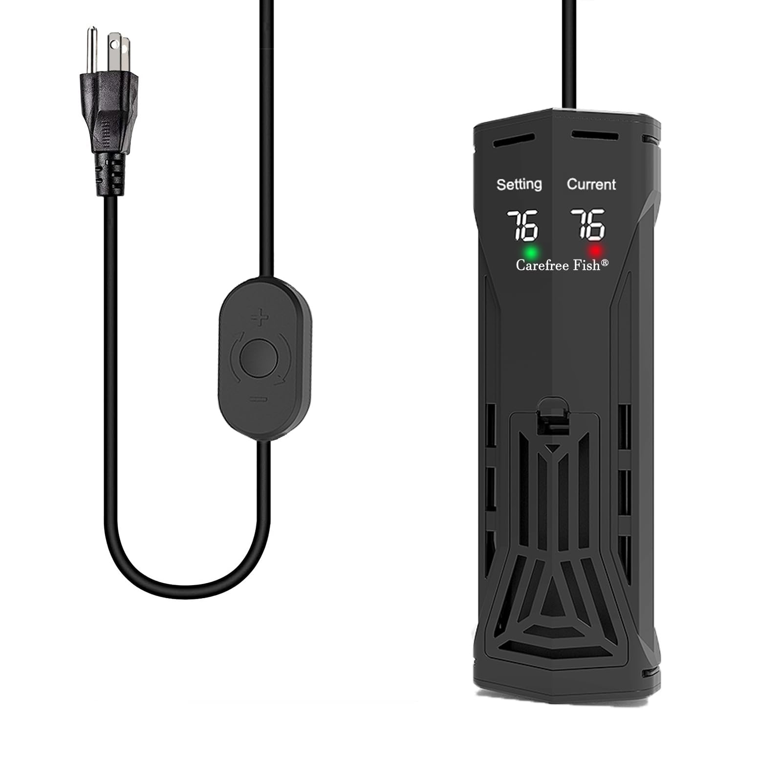 Carefree Fish 200 300 500 800W Aquarium PTC Ceramic Heater Dual Independent Chips Dual Overheat Protection Dual Water