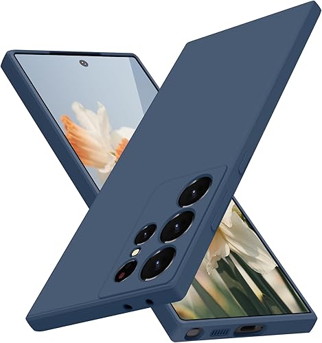 JUNAUTTB Funda para Samsung Galaxy S21 Ultra 5G, silicona líquida, protección de cuerpo completo, suave, a prueba de golpes, antiarañazos, para