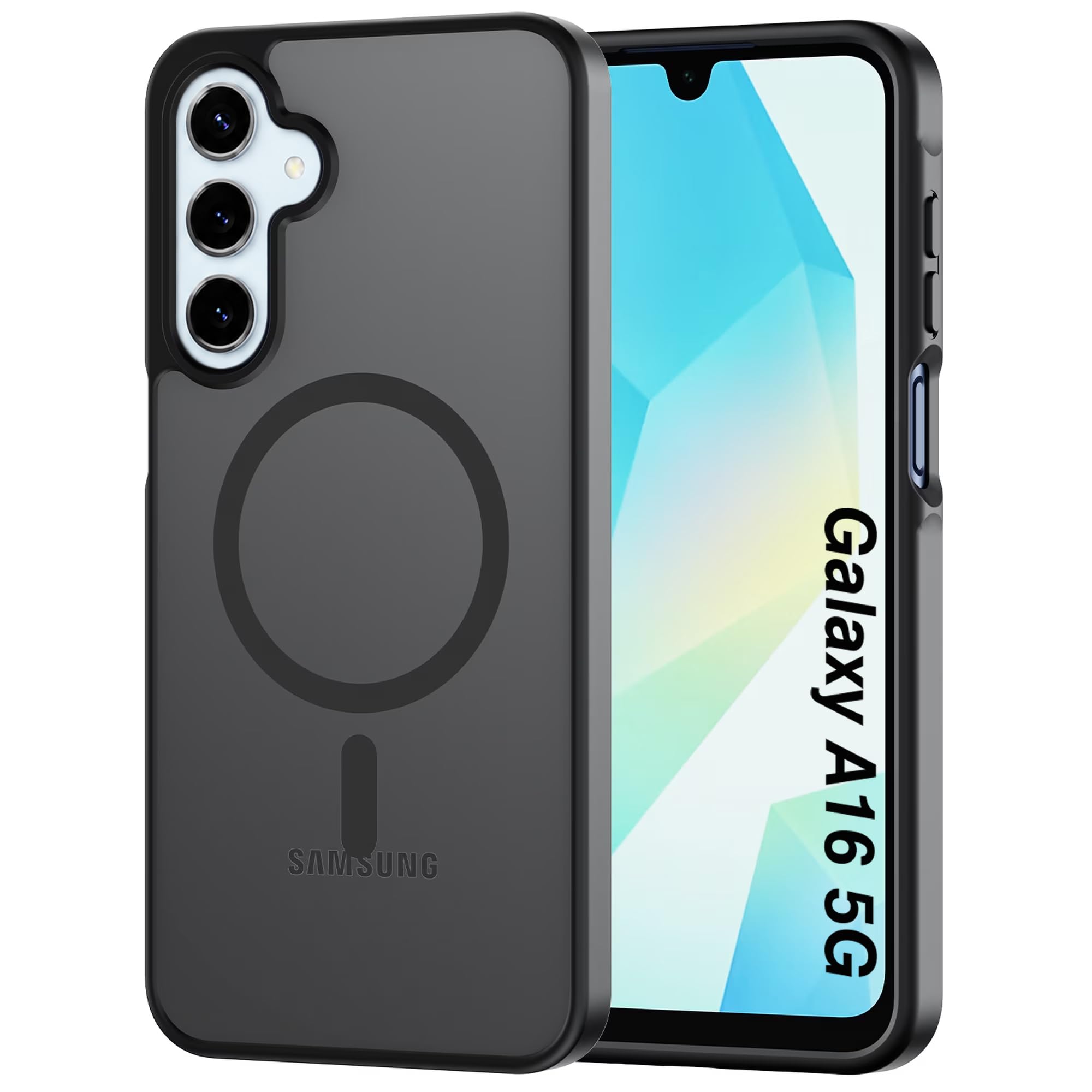Elzzi Magnetic Magsafe Case for Samsung Galaxy A57 5G Cover, Compatible with MagSafe Translucent Matte Hard Lens Slim Shock-Resistant Protective Case, Matte Navy — Amazon image 30