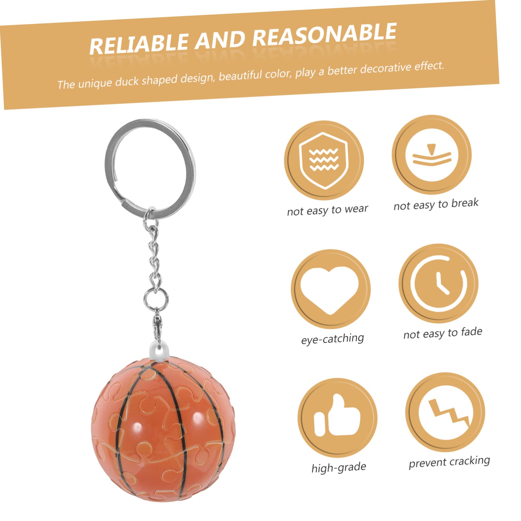 UKCOCO Portachiavi Sportivo Forma Pallone Design Puzzle per Decorare Chiavi Resistente per Adulti Portachiavi Multifunzionale per Sportiva