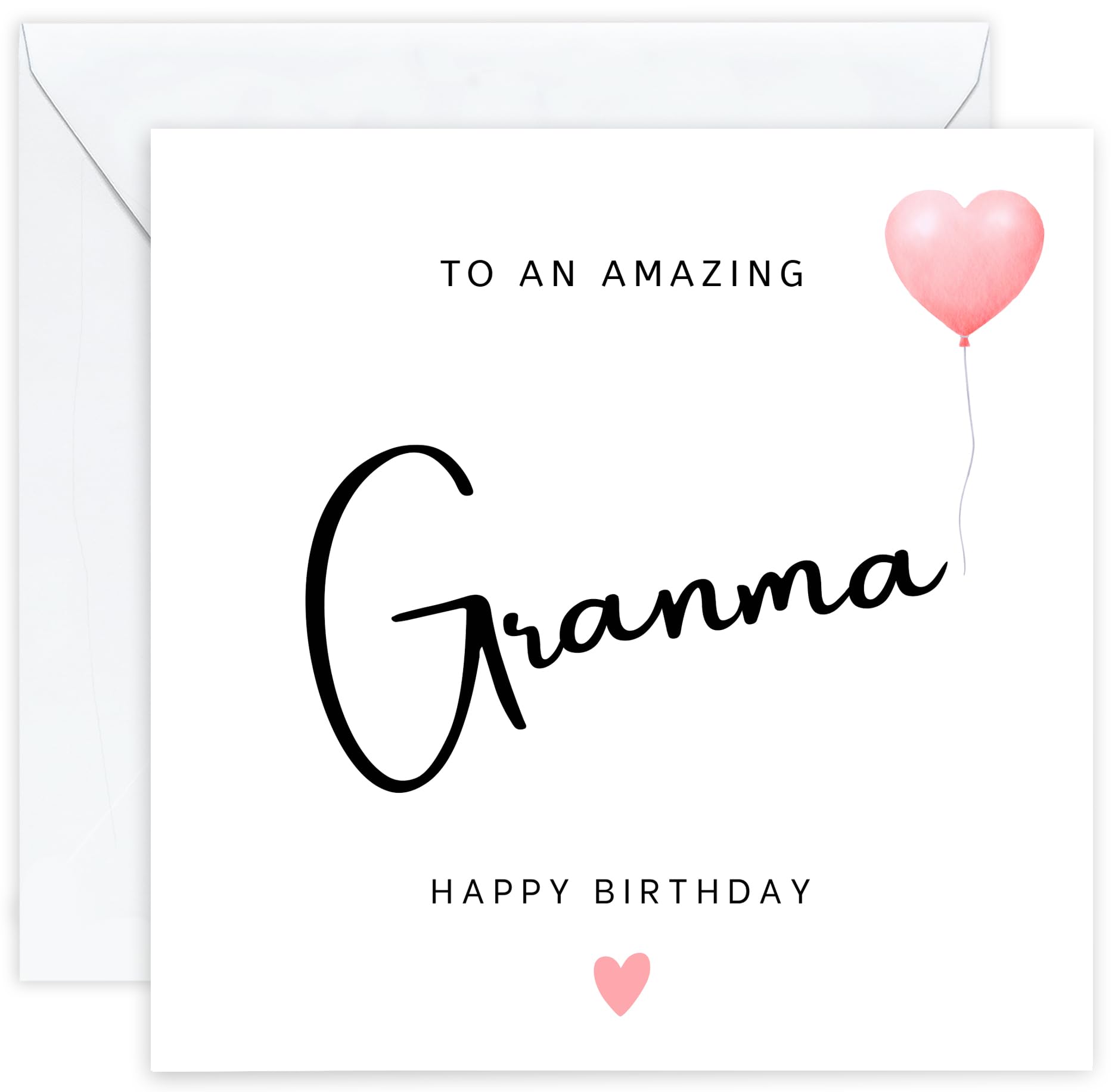 Personalised Granma Birthday Card – Elegant Birthday Card for Granma with Customised Message on Premium 350gsm Cardstock, Ideal from Grandson or from Granddaughter - Amazing Granma Birthday (Granma)