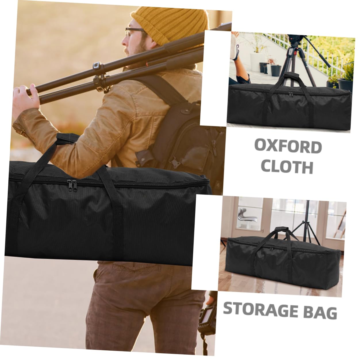 Lurrose 2pcs Portable Tripod Carrying Bags Zippered Oxford Cloth Equipment Cases for Photographic Gear Capacity and Lightweight Design for Safe Transport and Storage