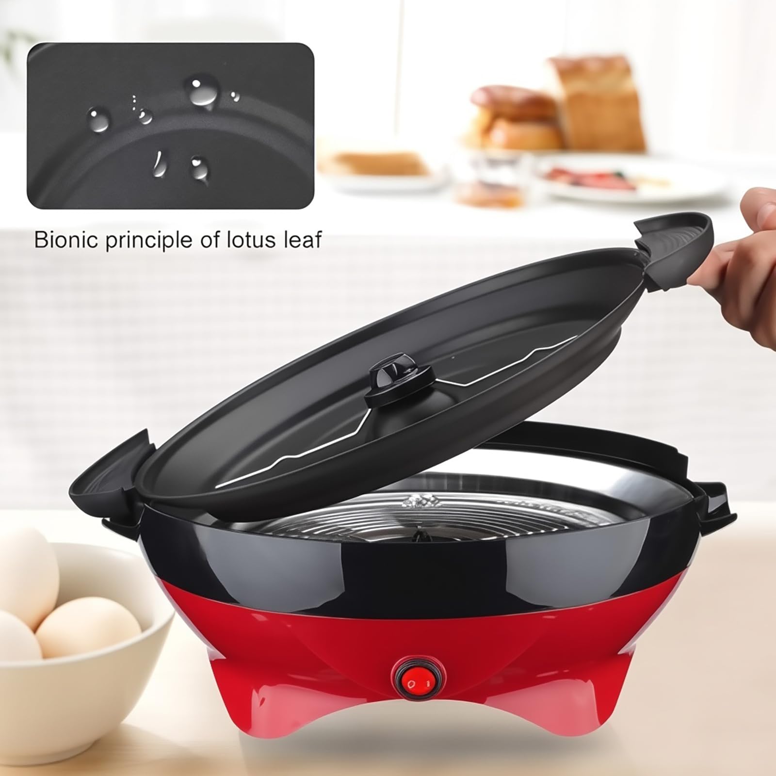Macchina per Popcorn, Macchina per Popcorn da 5 Litri per la Casa, con Agitazione Elettrica con Zucchero e Olio, Rivestimento Antiaderente, Silenziosa e Veloce, per Feste, Serate