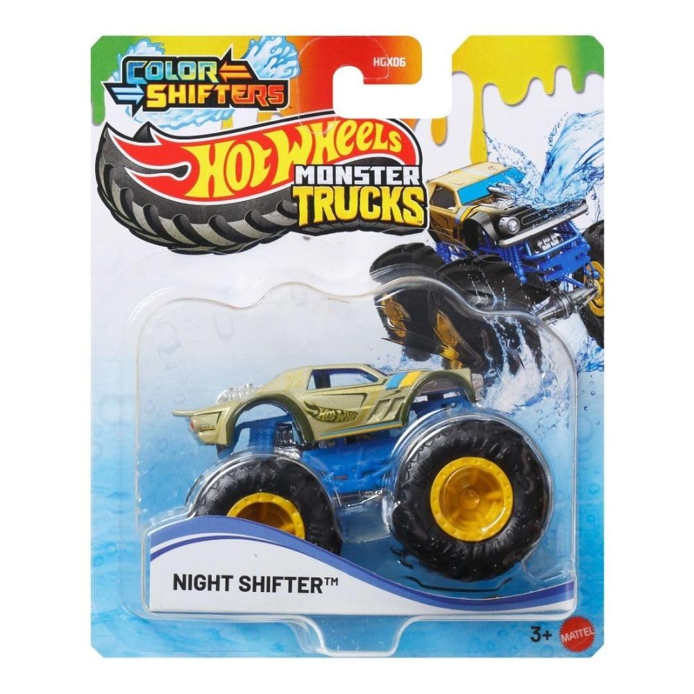 Hot Wheels Monster Trucks Night Shifter 1:64 Scale Toy Vehicle for Ages 3+