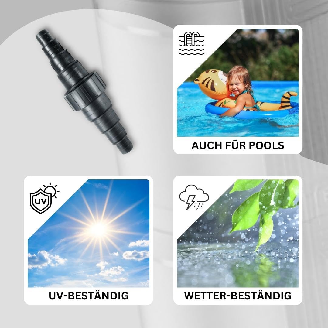 AQUARISTIKWELT24 CMT 101 connettore Tubo 20/25/32/40 mm connettore Tubo Stagno Ruscello laghetto