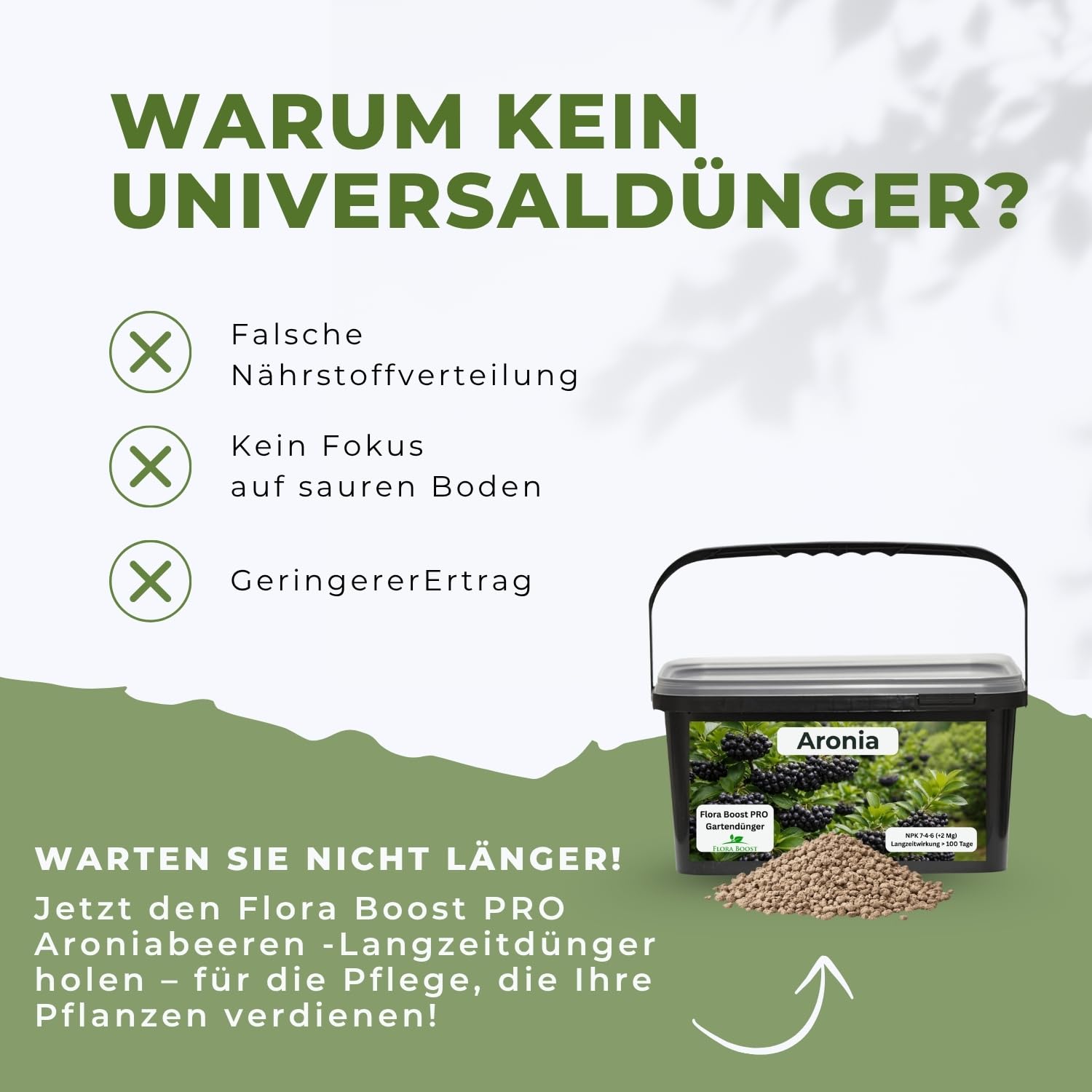 Flora Boost PRO Aronia Dünger mit Langzeitwirkung, 5KG Granulat