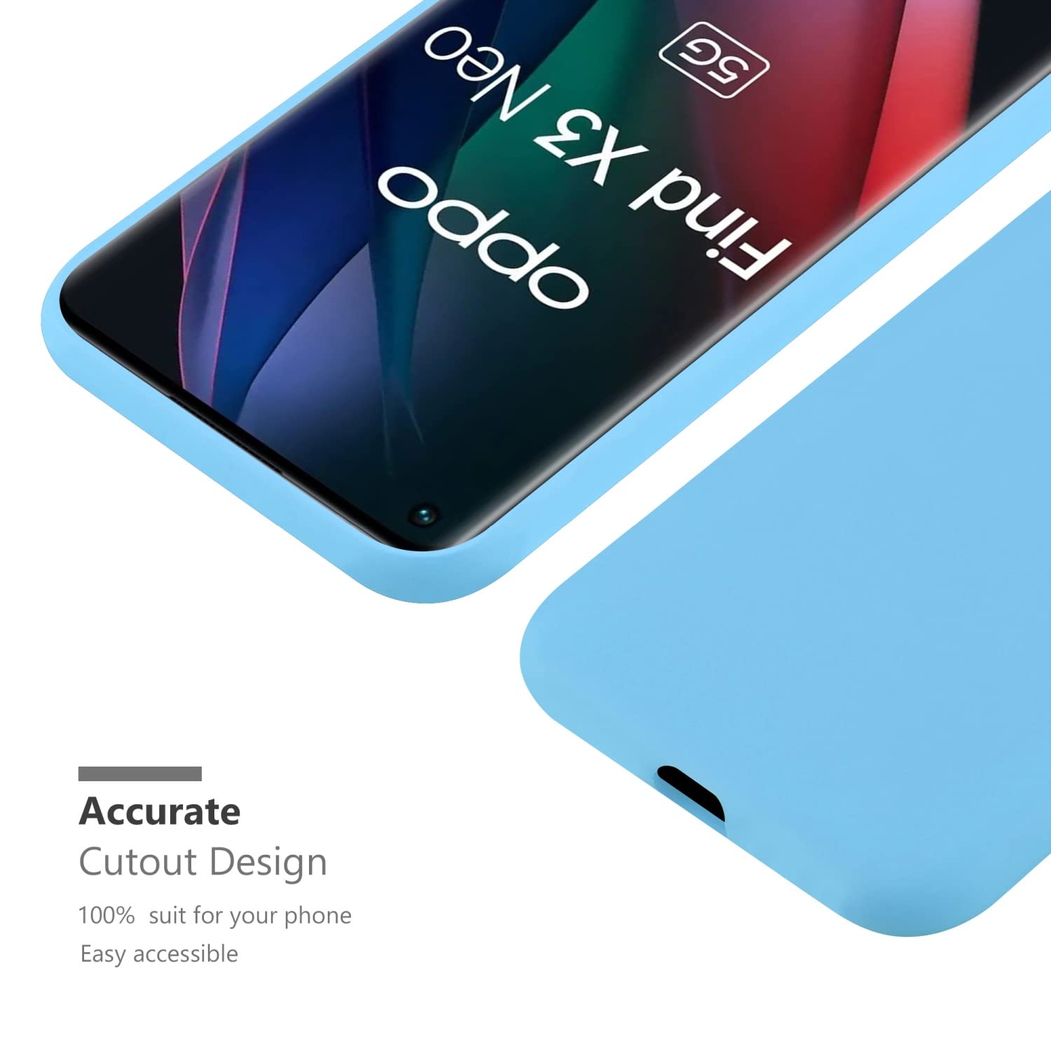 Cadorabo Cover for Oppo FIND X3 LITE Case in CANDY BLACK TPU silicone