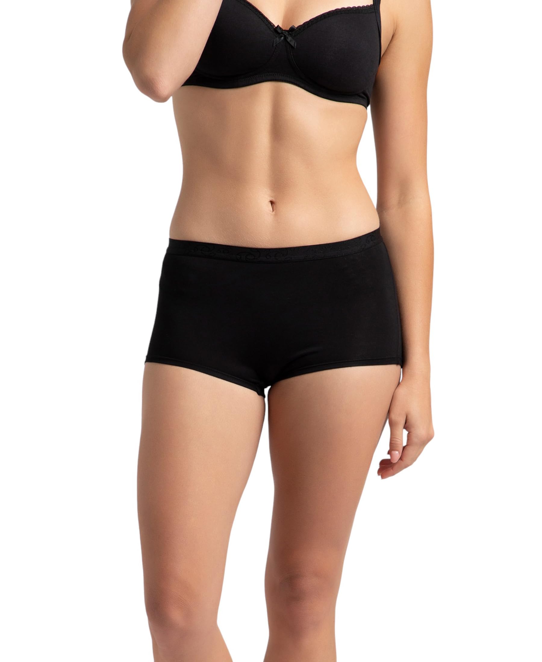 jockey 1810 Women's Full Coverage Micro Modal Elastane Stretch Boy Shorts with StayFresh Treatment-picture-44