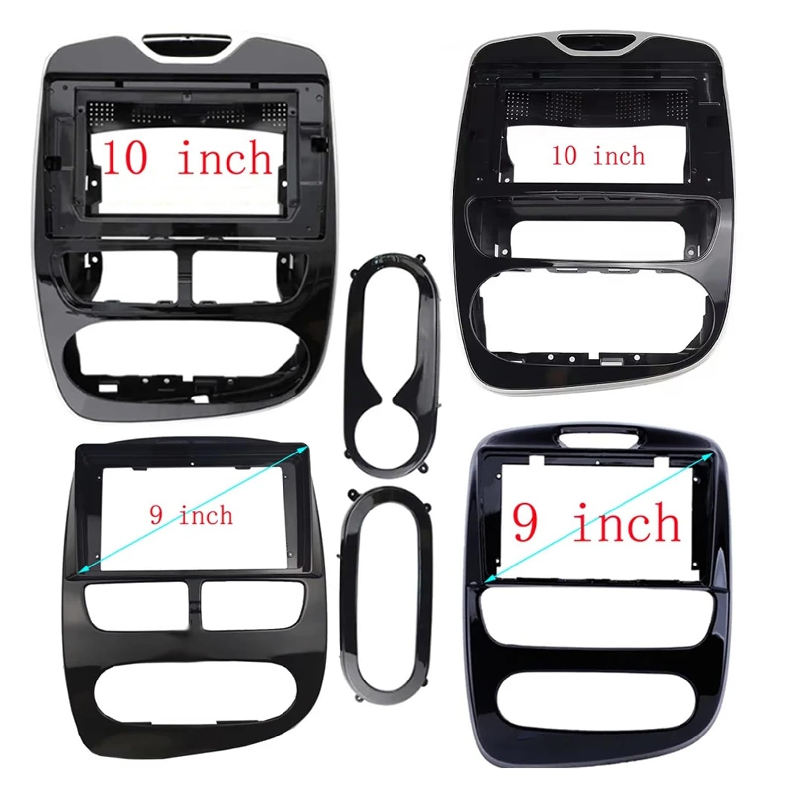 Mascherina Autoradio Cornice Stereo 9/10 Pollici per Clio 4 2012-2019 Telaio Auto Fascia Adattatore Canbus Box Decoder Android Radio Audio Dash Kit Pannello