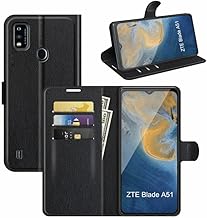 betterfon Handyhülle Kompatibel mit ZTE Blade A51 | Premium Qualität TPU Klapphülle für Blade A51 mit Kartenfächern | Magnetverschluss Handyhülle | Schwarz