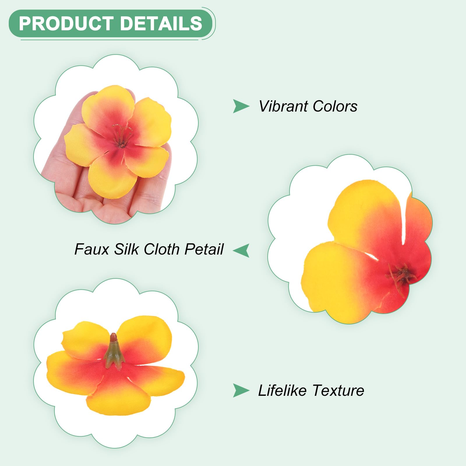 M METERXITY 100-Pack Artificial Orchid Flower Heads - Image 2