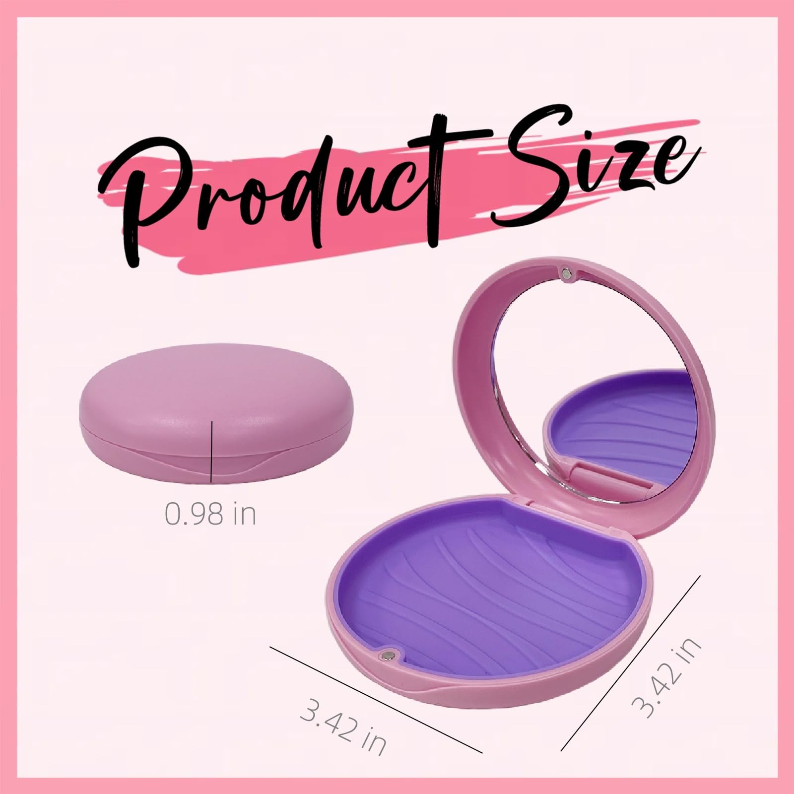 Retayn Premium Aligner Case With Mirror | Compatible With Invisalign Smile Direct And Other Aligners Retainers And Mouth Guards White Blush Set Of 1 White Blush 1 Pack