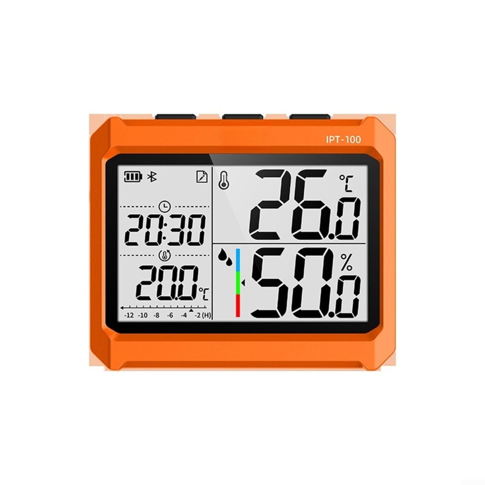 Confezione da 1 misuratore di umidità di temperatura wireless industriale ad alta precisione termoigrometro con app di registrazione dei dati per il monitoraggio del magazzino di laboratorio