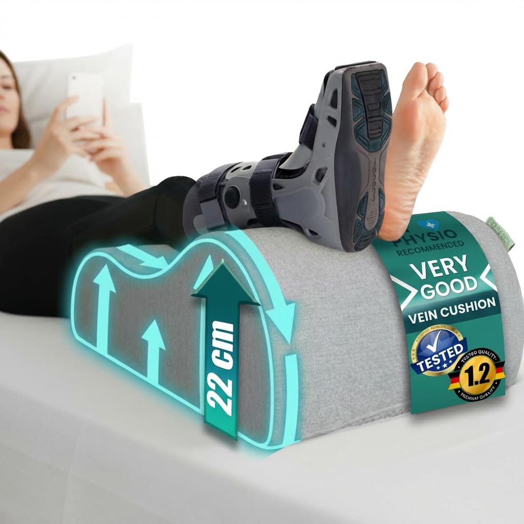 DYNMC you Cojín Piernas para piernas Pesadas cansadas & recuperación postoperatoria – Cojín Venoso Elevación para piernas hinchadas & Soporte Rodilla – Cama Sofá – Oeko-Tex – Tallas de la S a la XL