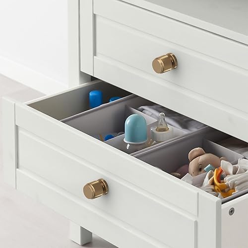 Miniatura 4 de Paquete de 6 manijas moleteadas de níquel satinado cepillado de 5 pulgadas (5.039 in), tiradores de gabinete de cocina, accesorios moleteados para