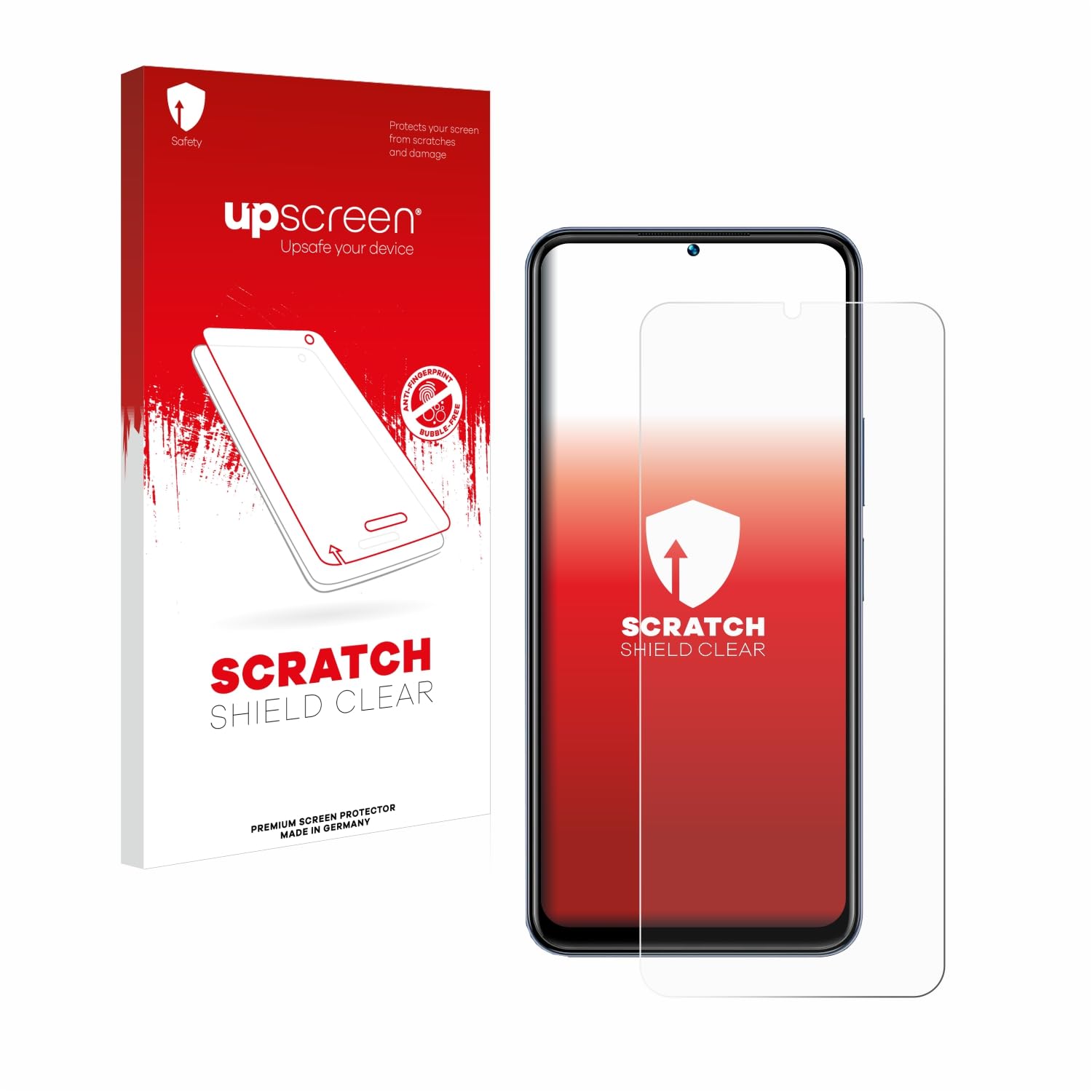 upscreen Scratch Shield Screen Protector compatible with Vivo Y35 - HD-Clear, Anti-Fingerprint