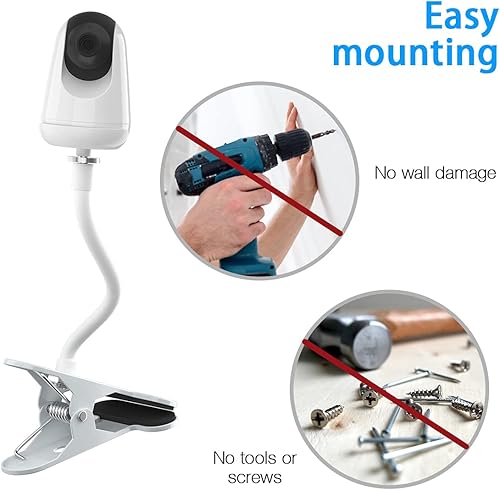 Miniatura 4 de Soporte para monitor de bebé para VAVA y Hipp, soporte para cámara de bebé, estante flexible para montaje de cámara de bebé para cuna y guardería
