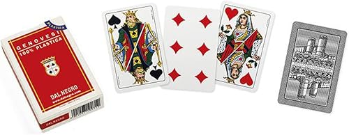 Dal Negro Genovesi 35 Plastic 015006 - Cartas regionales italianas, caja roja, mazo de 40 cartas importación italiana
