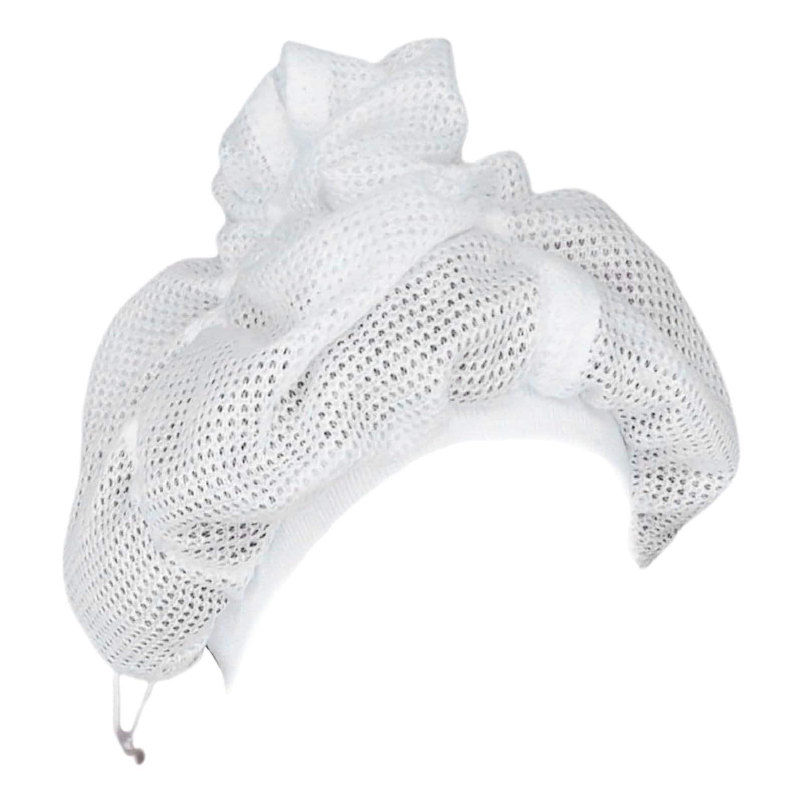 tongfeng Net Plopping Cap | Net Plopping Bonnet | Adjustable Mesh Plop Cap for Drying Curly Hair | Net Plopping Cap for Drying Curly Hair with Drawstring | Reusable Women's Hair Net Snoods White