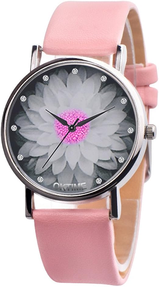 Amazon レディース 腕時計 花柄 可愛い Silushishang 腕時計 おしゃれな クラシック シンプル ビジネス 女性 時計