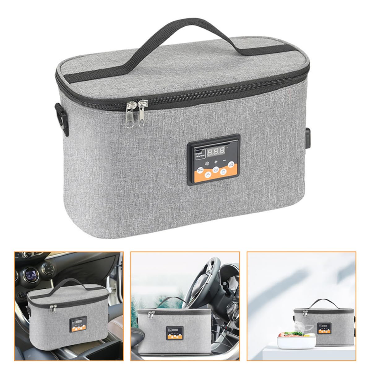Tragbare Babyflaschenwärmertasche Oxford Stoff mit 8l Kapazität und Flüssigkristall Thermostat Geeignet für Unterwegs und Aufhängen Am Kinderwagen