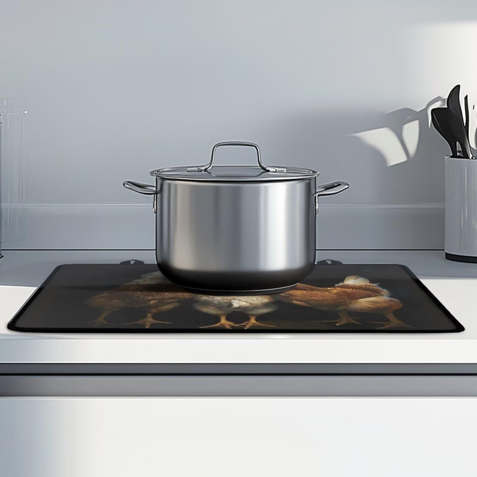 Poceacles Copertura superiore in vetro per stufa elettrica, protezione per piano cottura pieghevole, multiuso, tappetino per lavatrice, asciugatrice, accessori decorativi per cucina, marmo blu oro