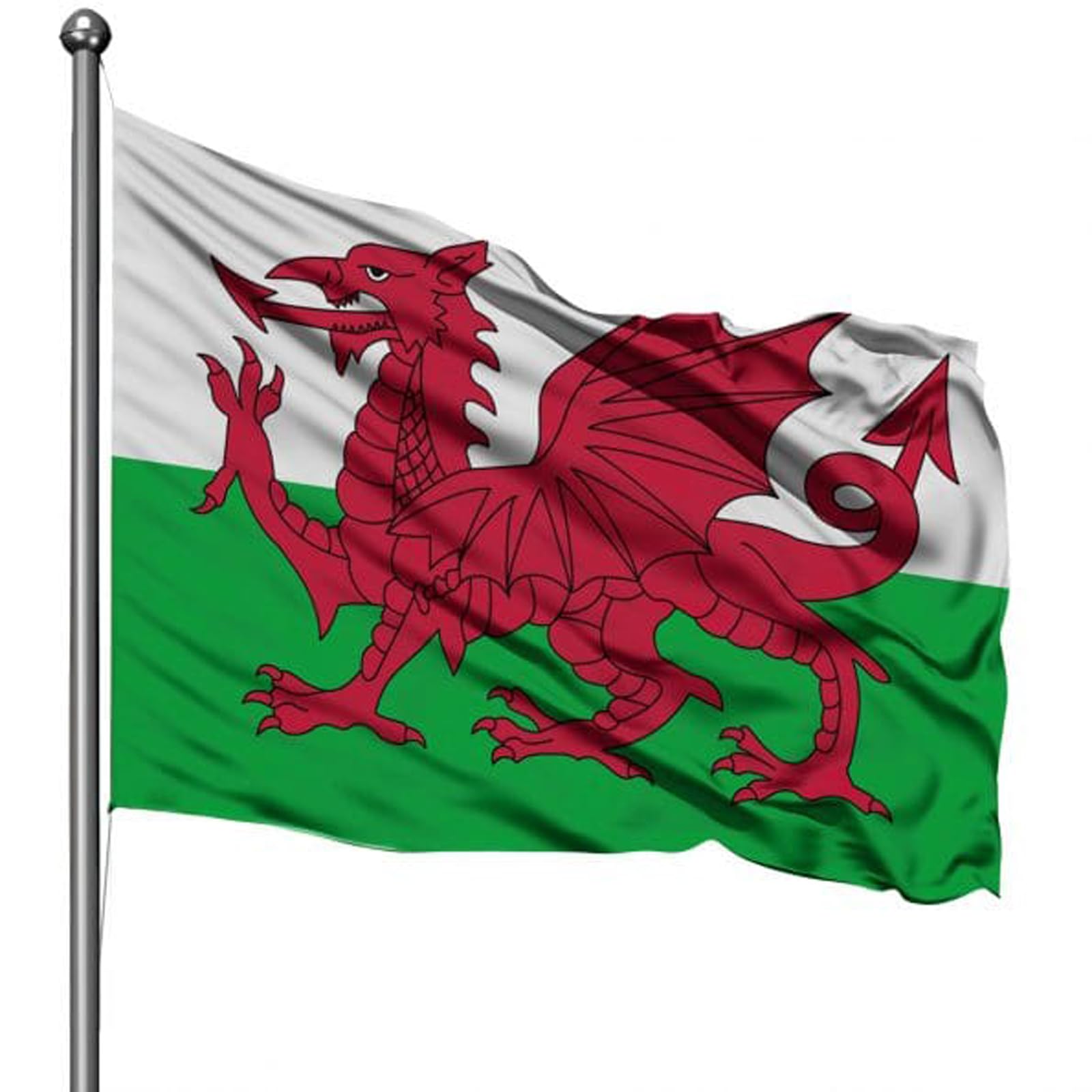 Extra Large Wales Cymru National Welsh Flag 5 x 3ft (150cm x 90cm) Flags with Brass Grommets