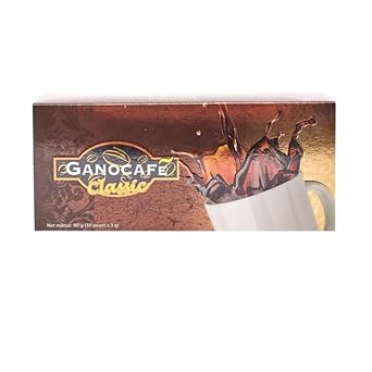 Gano Excel GanoCafe Classic Black Coffee with Ganoderma Lucidum Extract, 20 Sachets Pack of 1