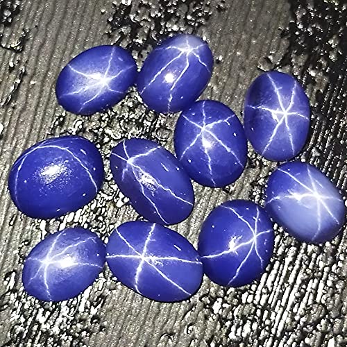 GEMHUB Naturale 6 Raggi Preziosa Stella Blu